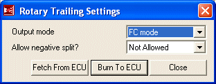 Rotary Trailing Settings, MS2, 13B Rotary