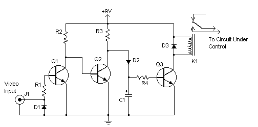 Schematic for Video Activated Relay