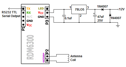 Image Of RDM6300 power supply support board schematic