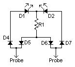Schematic for polarity tester