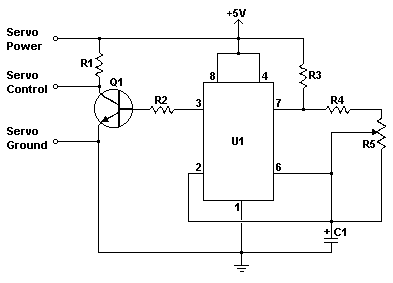 Schematic for the servo controller