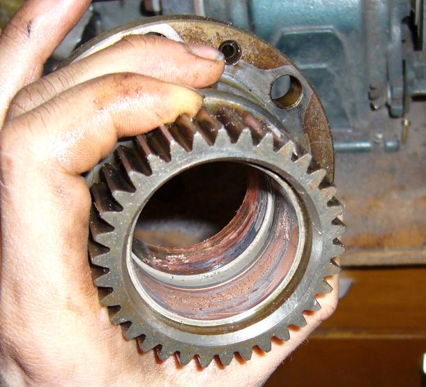 Damaged front bearing