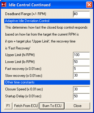 Idle Control (Closed Loop Settings), MS1, 13B Rotary