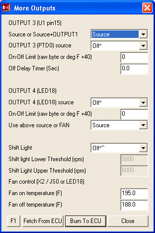 Shift Light / Fan / Output 3+4, MS1, 13B Rotary