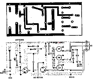 This is the parts placement and printed circuit pattern of the Tach