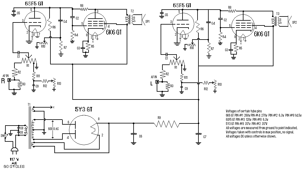 Schematic for tube amp