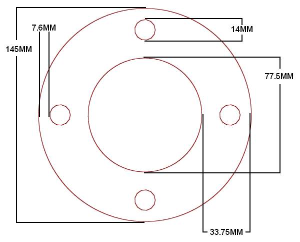 4 Lug 4 Piston Rotor Spacer