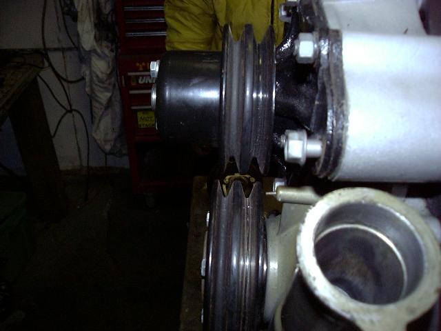 Misaligned front hub/pully due to spacer displacement