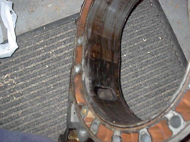 Seriously damaged rotor housing