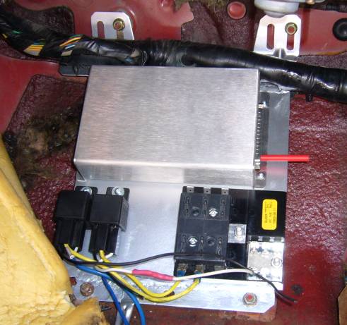 ECU panel mounted in car