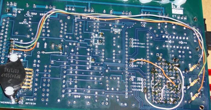 Image of Ignition Signal Wires on Megasquirt Board