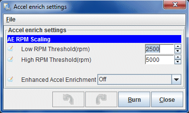 Accel Enrich Settings, MS3X, 13B Rotary