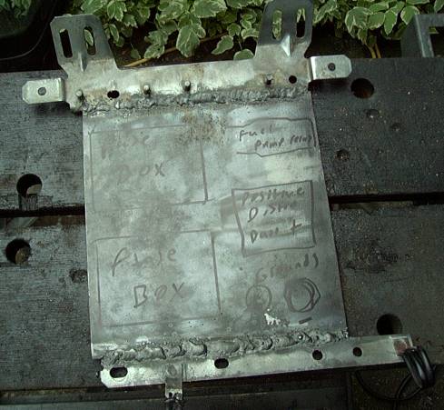 ECU bracket welded