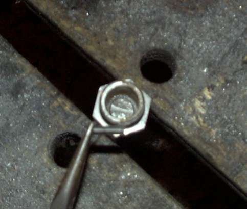 Roll pin removed