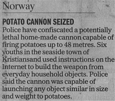 Potato Cannon Seized Article